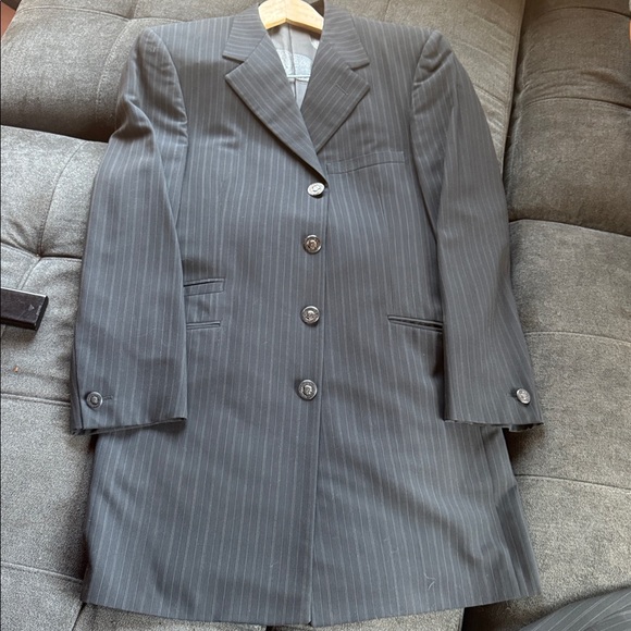 Versace Dark Pinstripe Suit - Picture 2 of 15